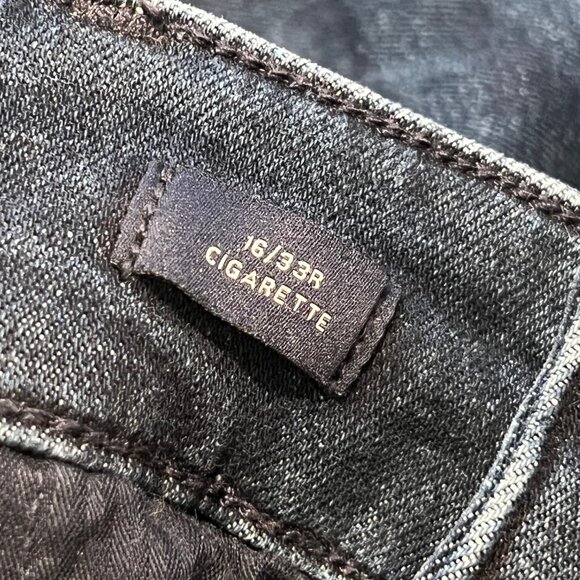 GAP Women Size 16/33R Cigarette Dark Indigo High Rise Denim Jeans - Picture 5 of 6